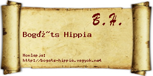 Bogáts Hippia névjegykártya